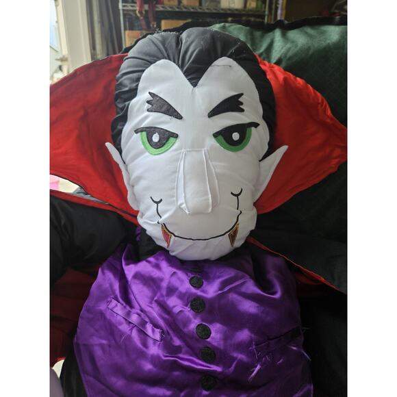 Vtg Lillian Vernon Dracula Vampire Life Size 5 Ft Plush Figure Halloween 60" - Picture 3 of 9